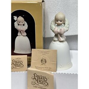 1983 Precious‎ Moments Surrounded With Joy Porcelain Bell E-0522 No Box